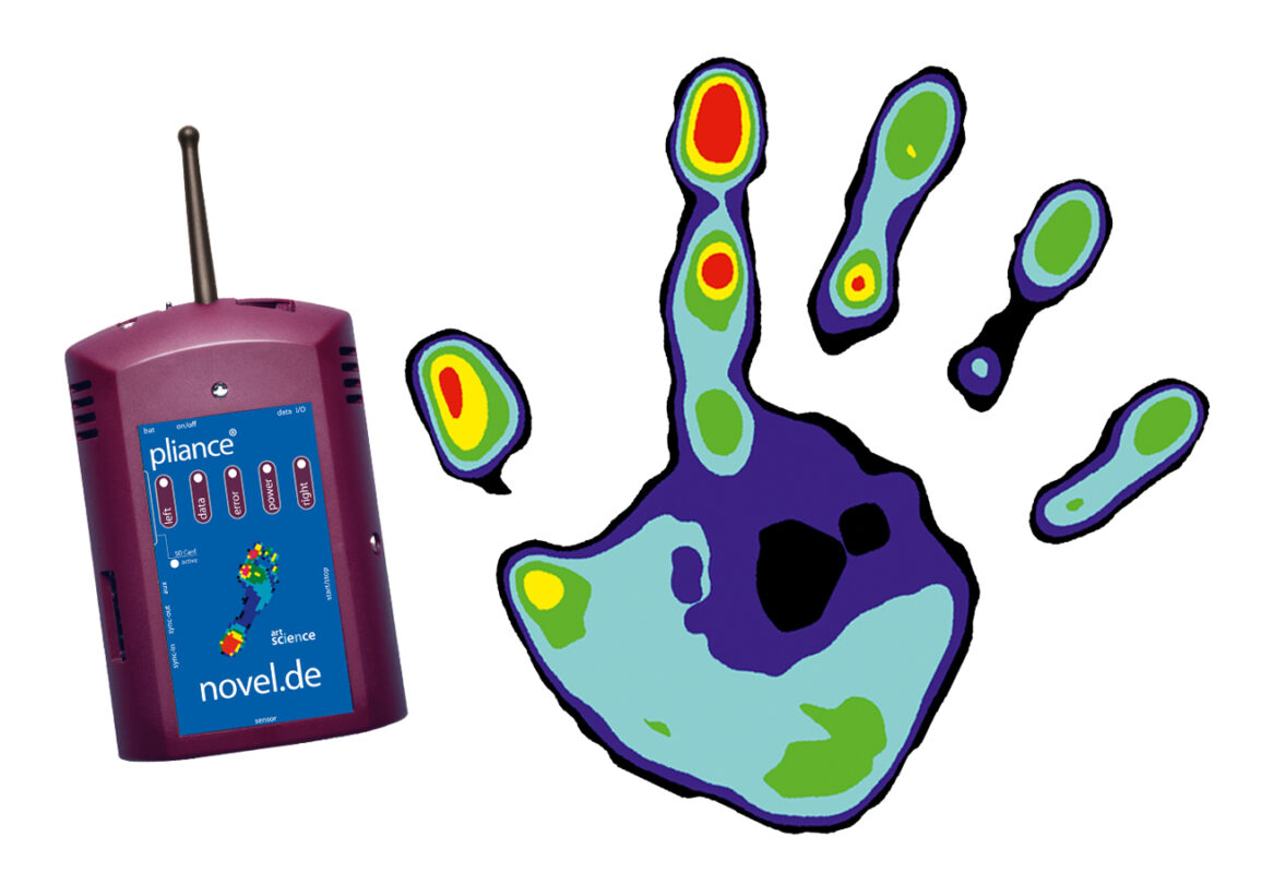 manugraphy® – Hand assessment | Pressure distribution at the hand | novel.de |