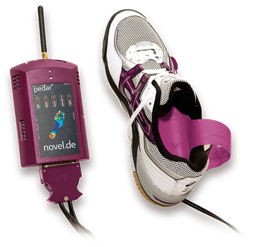 pedar: Dynamic pressure distribution inside the footwear | novel.de