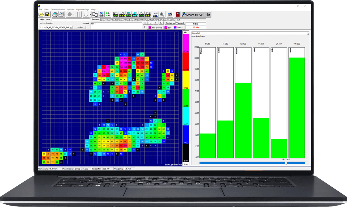hand pressure measurement - manugraphy