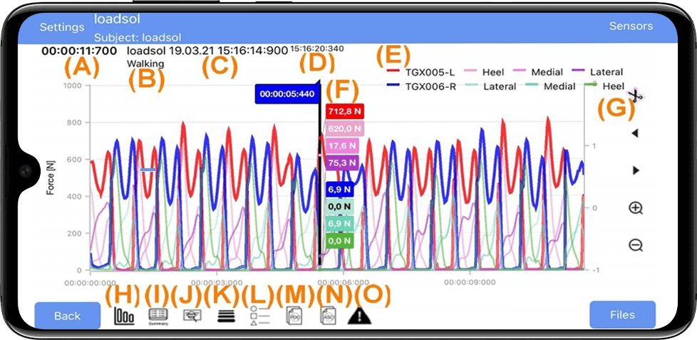 mobile force measurement insdie shoe - Loadapp