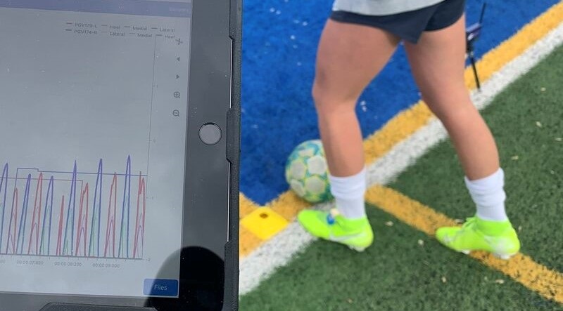 force measurement insole for football- realtime performance insole